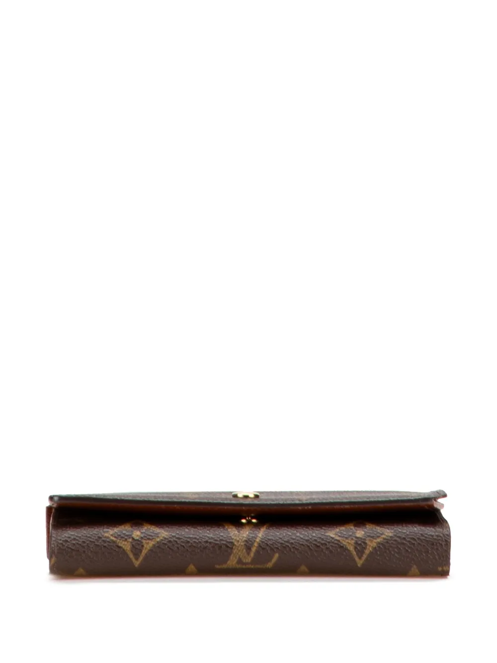 Pre-owned Louis Vuitton 2002 Monogram Porte Monnaie Billets Tresor Small Wallets In Brown