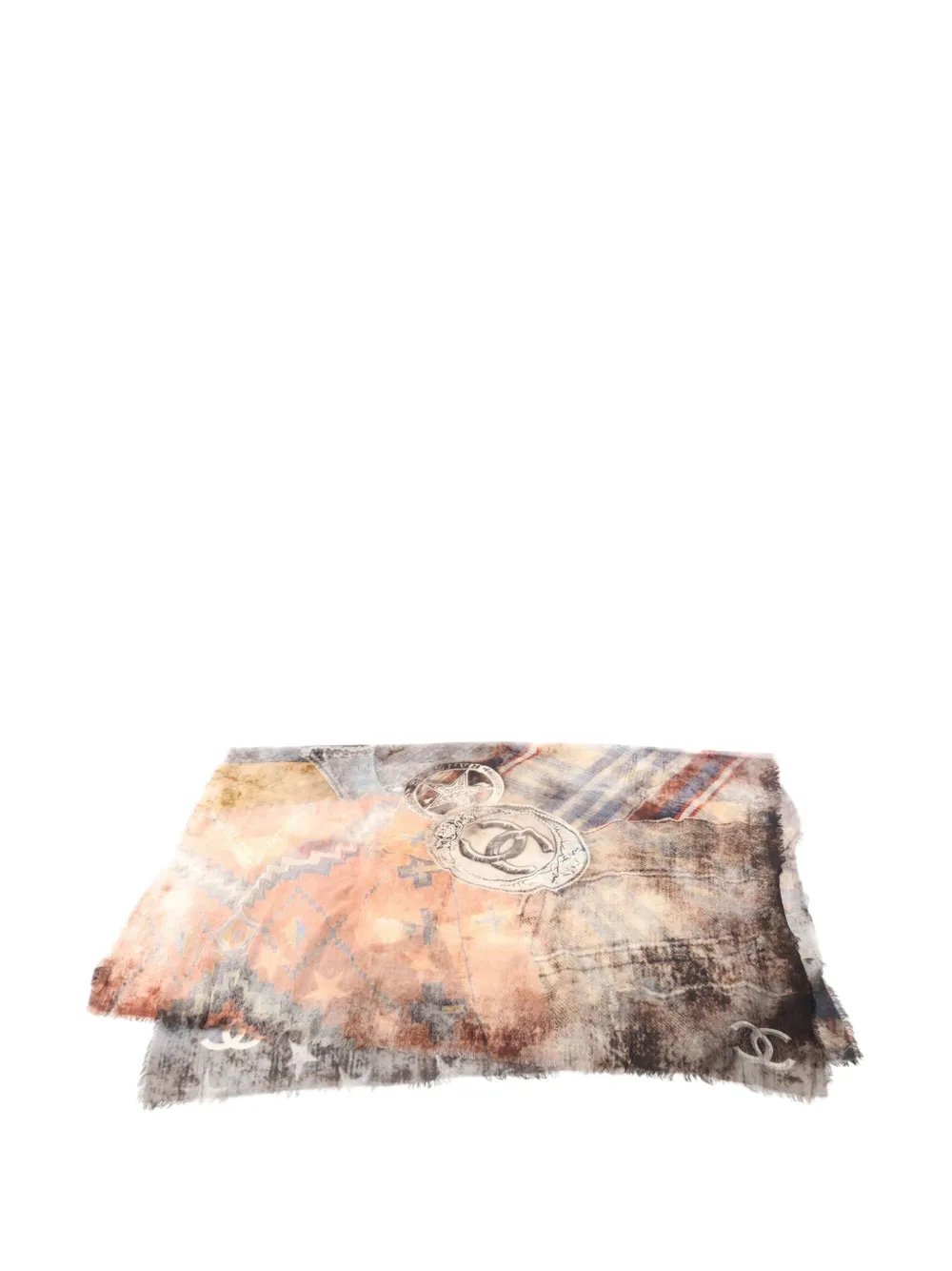 CHANEL Pre-Owned وشاح كشمير بشعار CC من القرن الـ20 | متعدد الألوان | Image 1