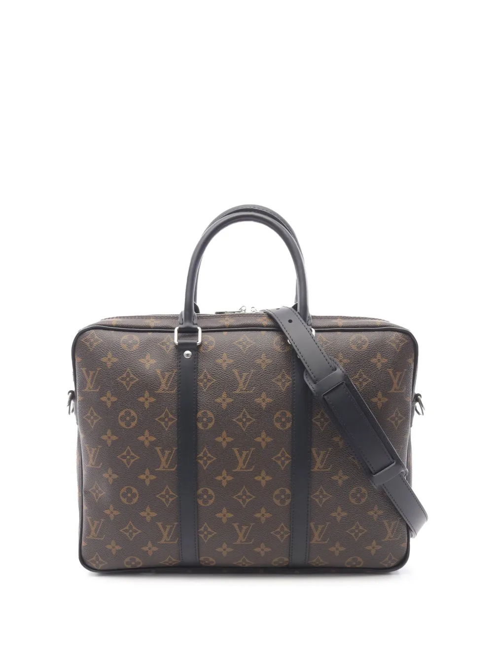 Louis Vuitton Pre-Owned 2021-2025 モノグラム マカサー ポルト ドキュマン ヴォワヤージュ ビジネスバッグ Louis Vuitton Pre-Owned 2021-2025 モノグラム マカサー ポルト ドキュマン ヴォワヤージュ ビジネスバッグ