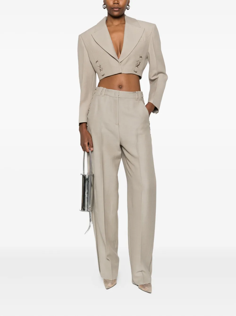 Marella lace-up cropped blazer | Blazers | Image 2