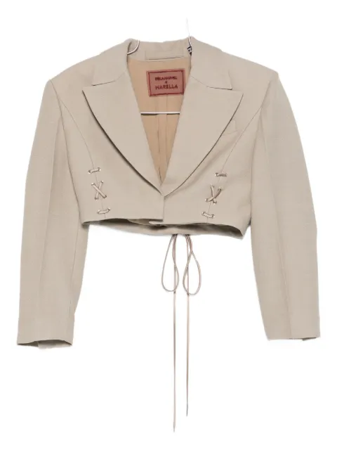Marella lace-up cropped blazer