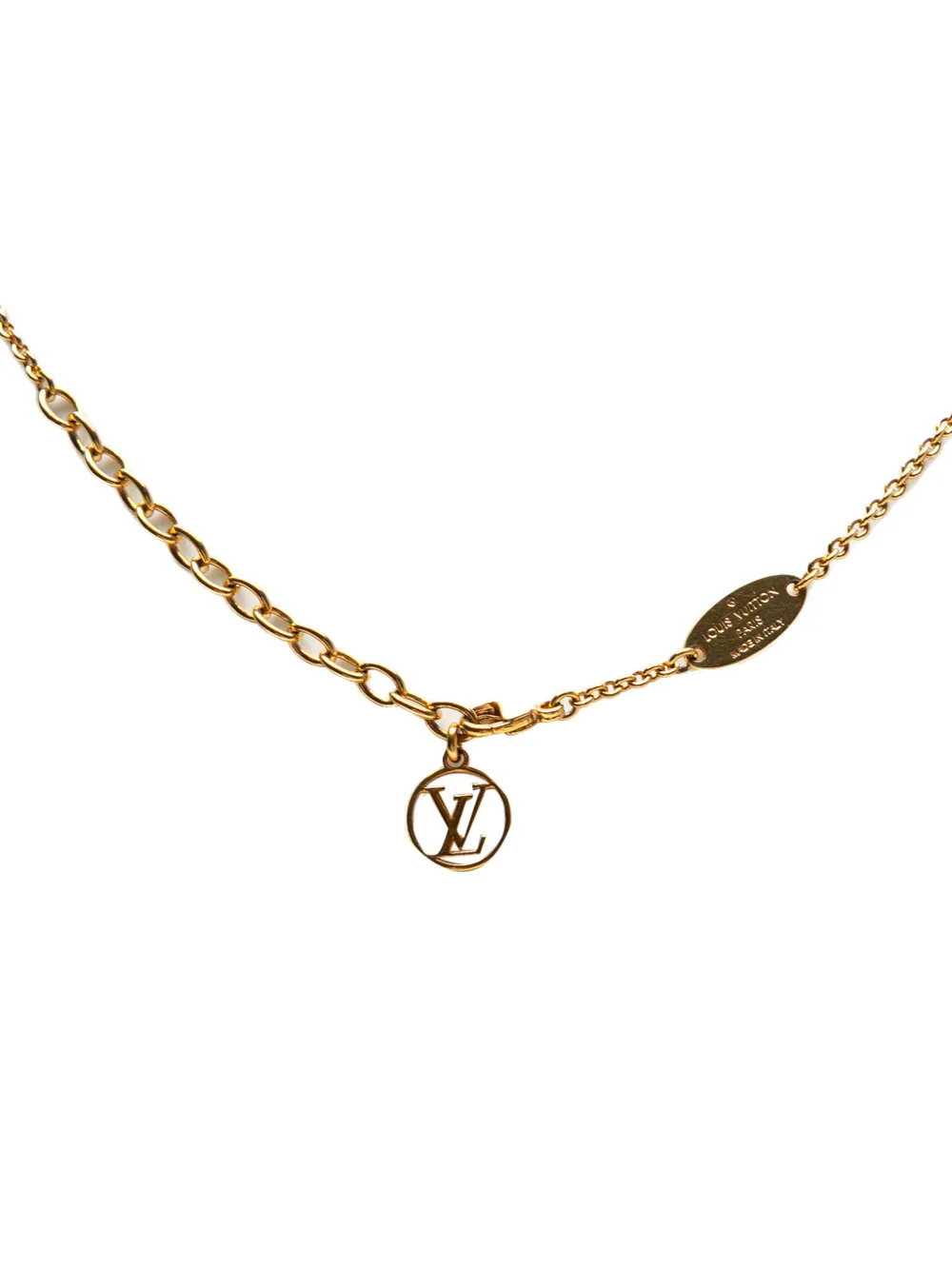 Louis Vuitton Pre-Owned 2022 Gold Plated Essential V Necklace costume necklace | Image 2