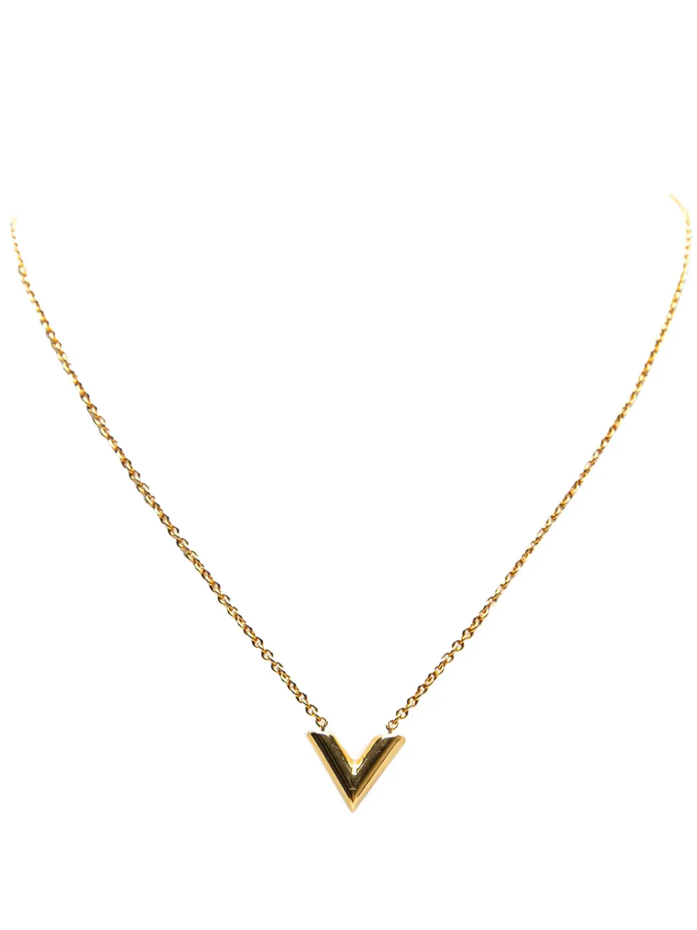 Louis Vuitton Pre-Owned 2022 ゴールドプレーテッド エッセンシャル V コスチューム ネックレス - Louis Vuitton Pre-Owned 2022 ゴールドプレーテッド エッセンシャル V コスチューム ネックレス -