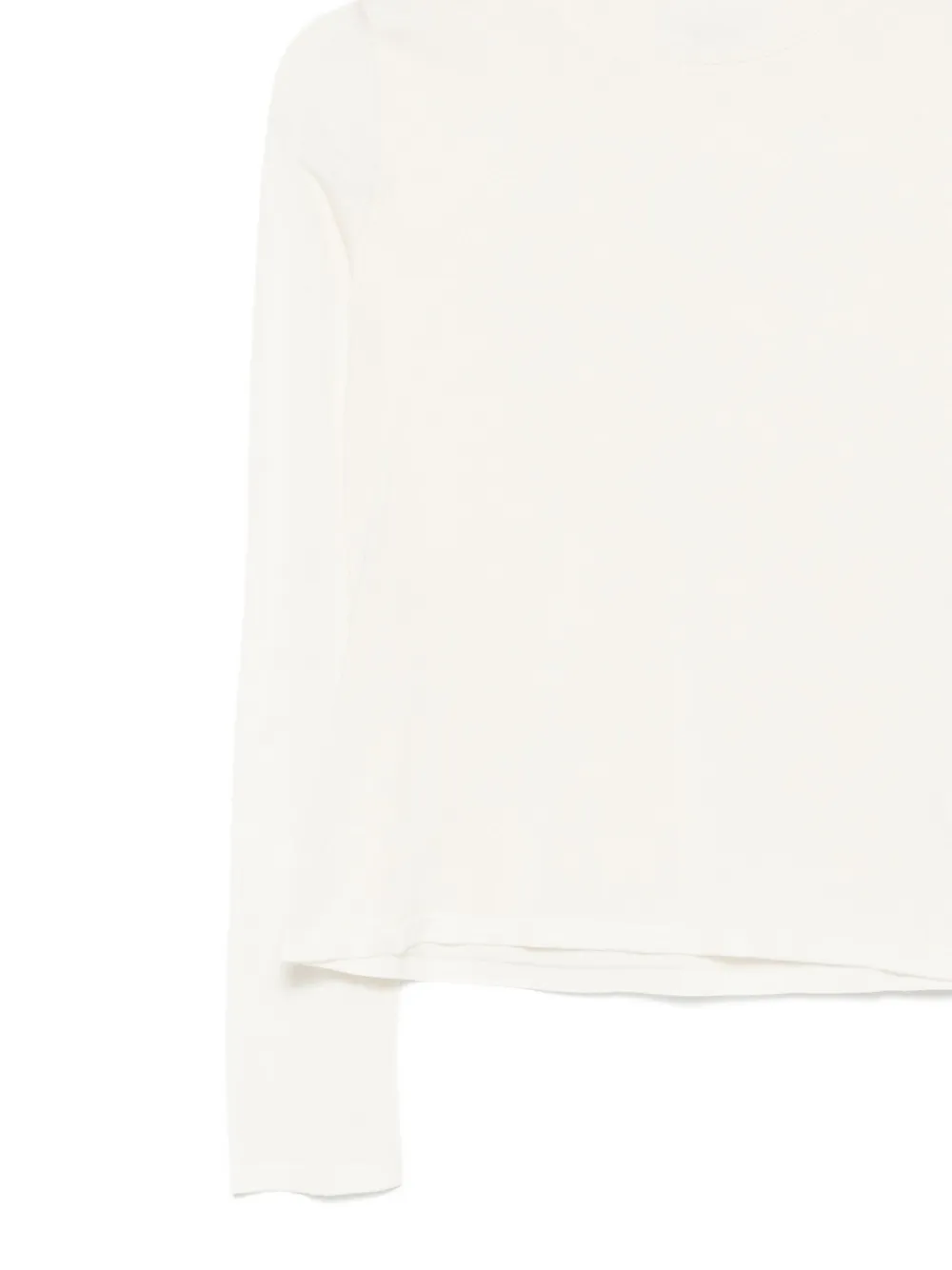 Max Mara Long-sleeve Silk T-shirt In White