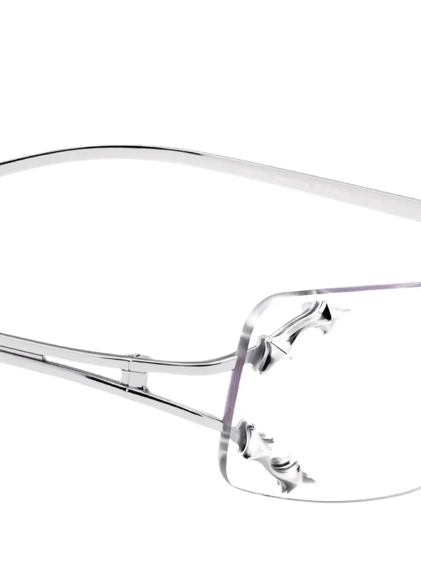 Gentle Monster Mosh 02 Glasses | Silver | FARFETCH