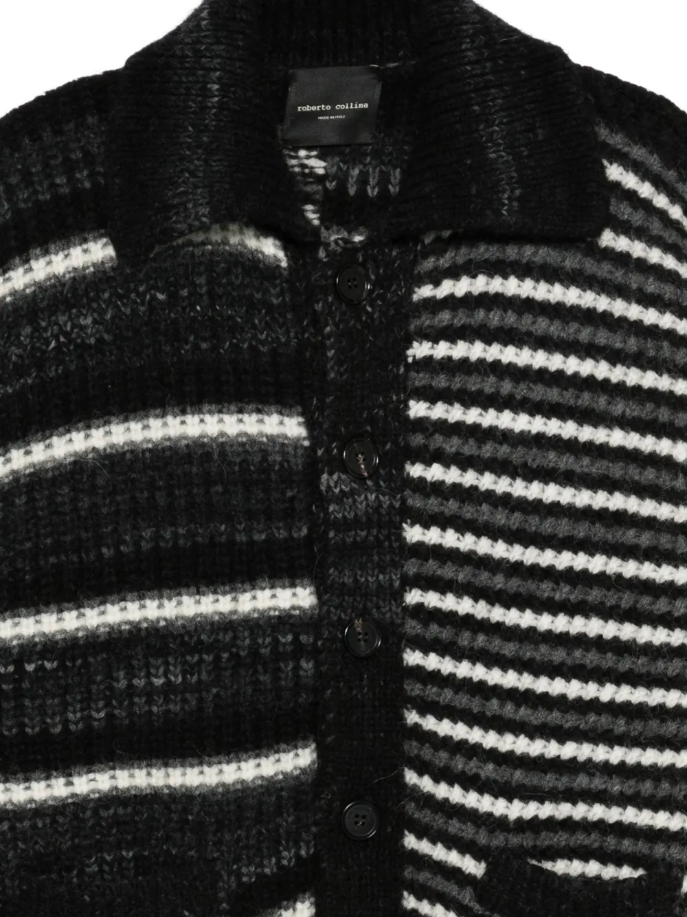 Roberto Collina Gestreept vest Zwart