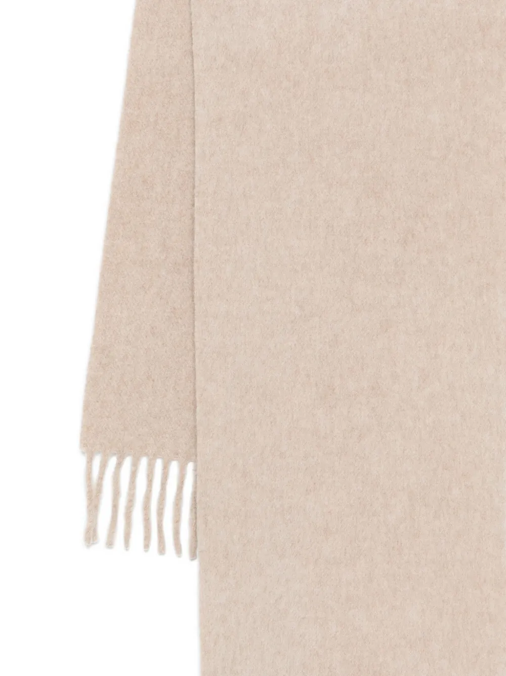 Max Mara fringed wool scarf - Beige