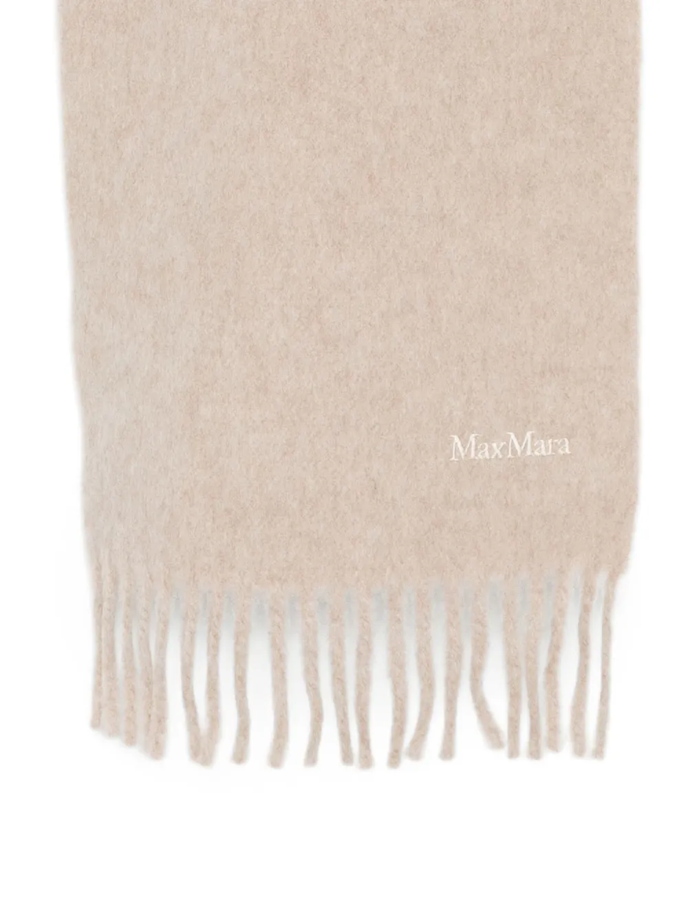 Max Mara Sjaal met franje Beige