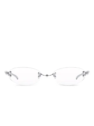 Gentle Monster Furi 02 Glasses | Silver | FARFETCH