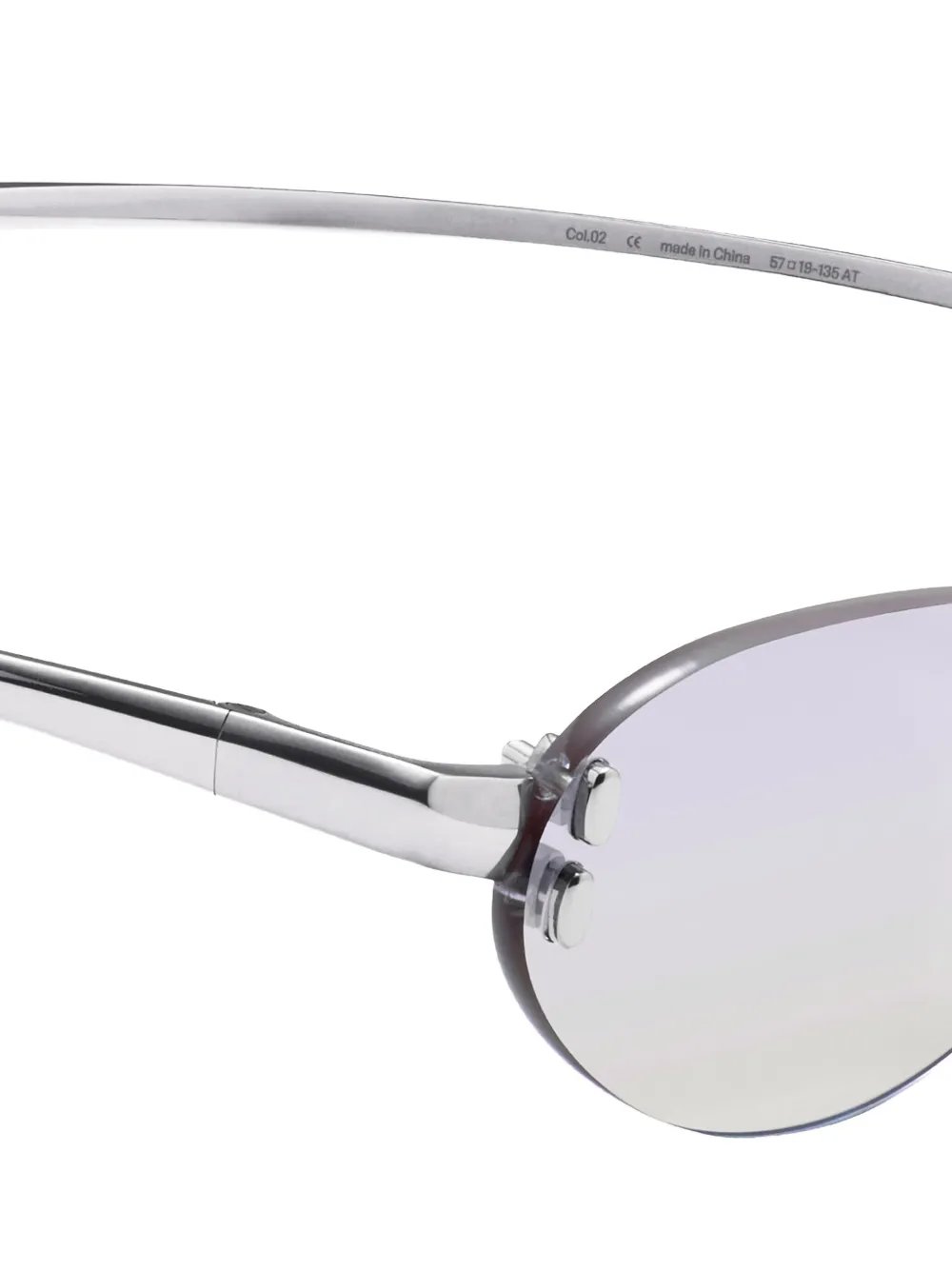 Gentle Monster Furi 02 zonnebril met ovalen montuur Paars