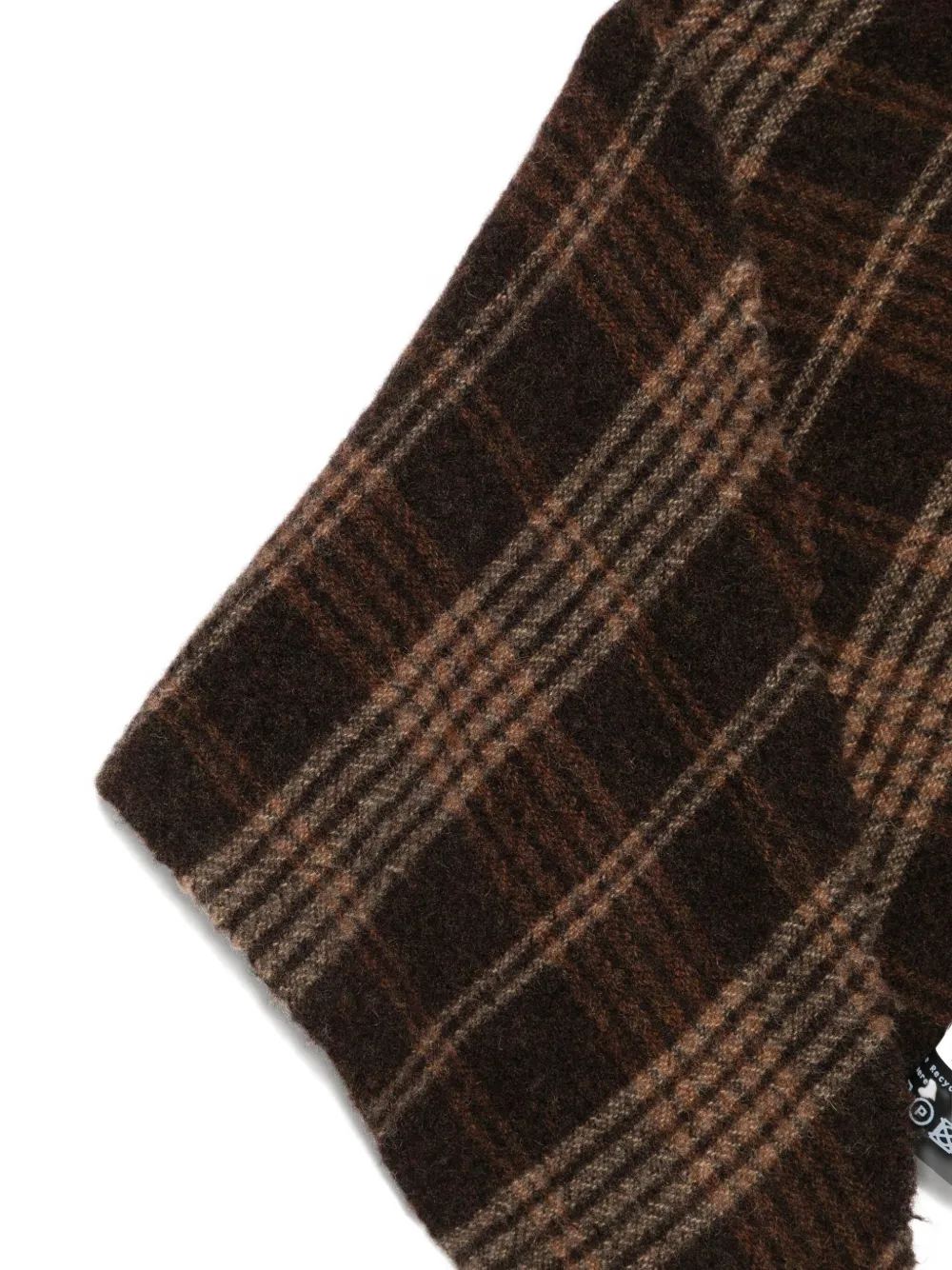 Album Di Famiglia Plaid Scarf In Brown
