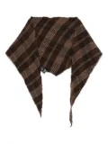 Album Di Famiglia Kids plaid scarf - Brown