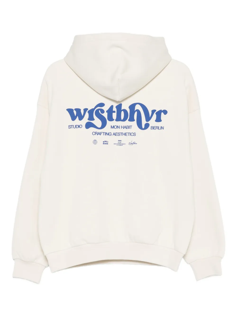 WRSTBHVR logo-detailing hoodie - Beige