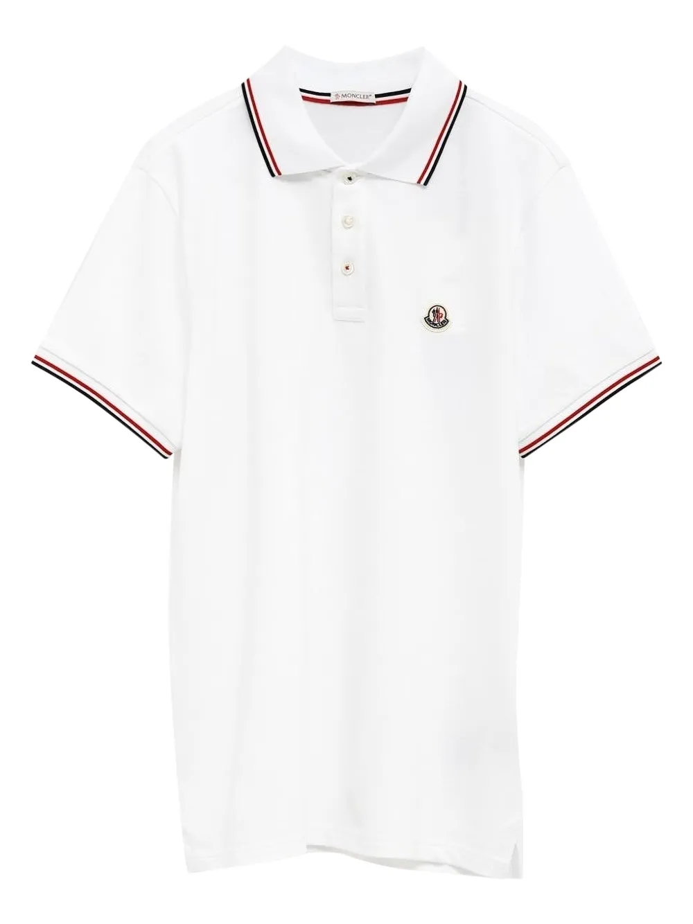 Moncler playera tipo polo con parche del logo | blanco | Image 1