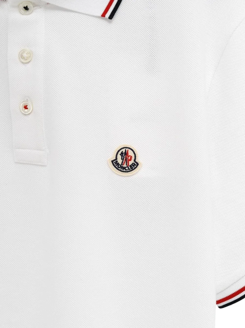 Moncler Poloshirt met logopatch Wit