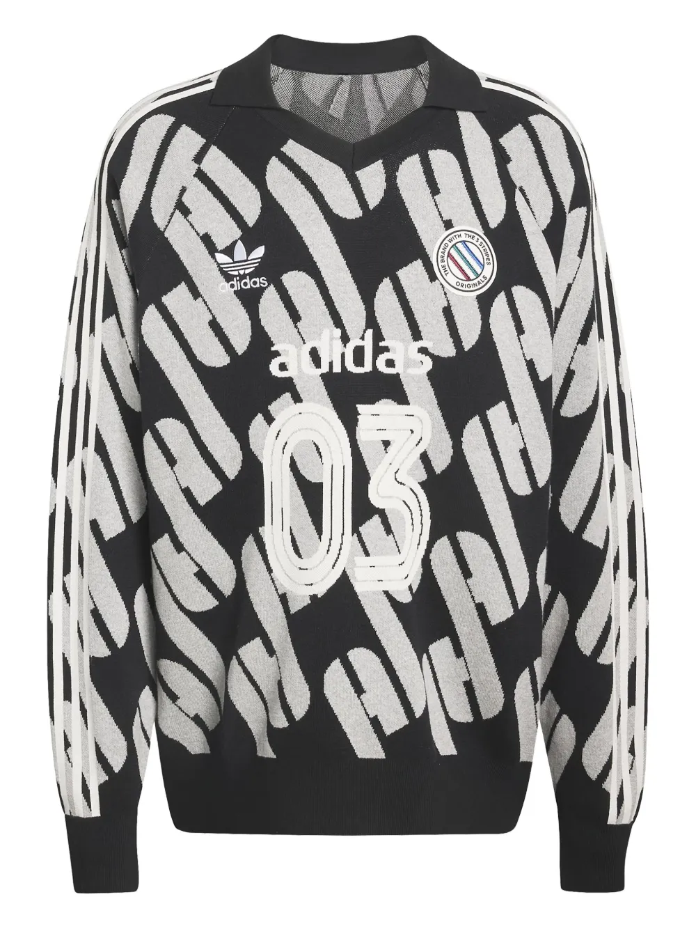 adidas Adicolour Blokecore logo sweater | Black | Image 1