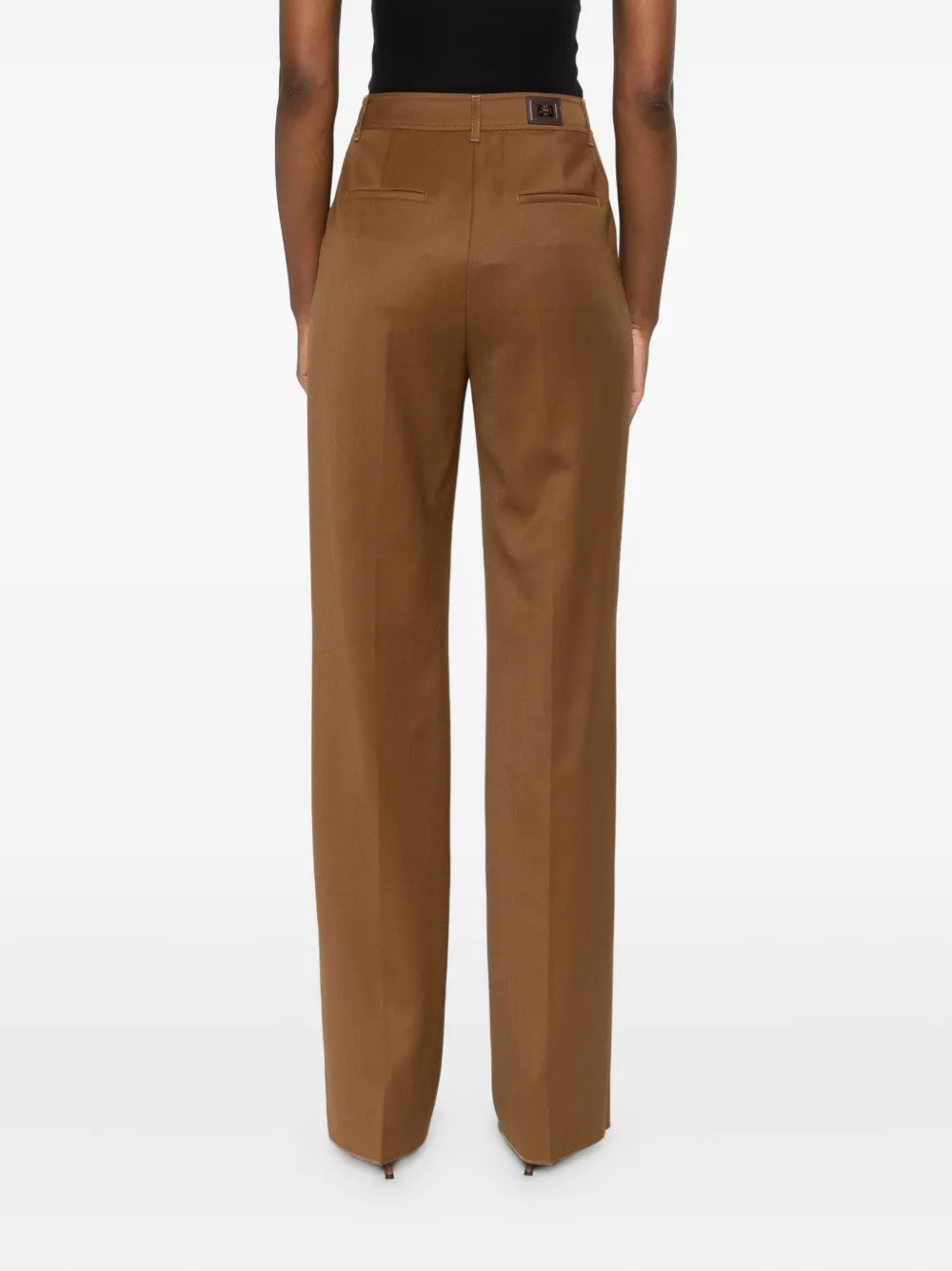 Max Mara Belt Loop Casual Pants In Brown