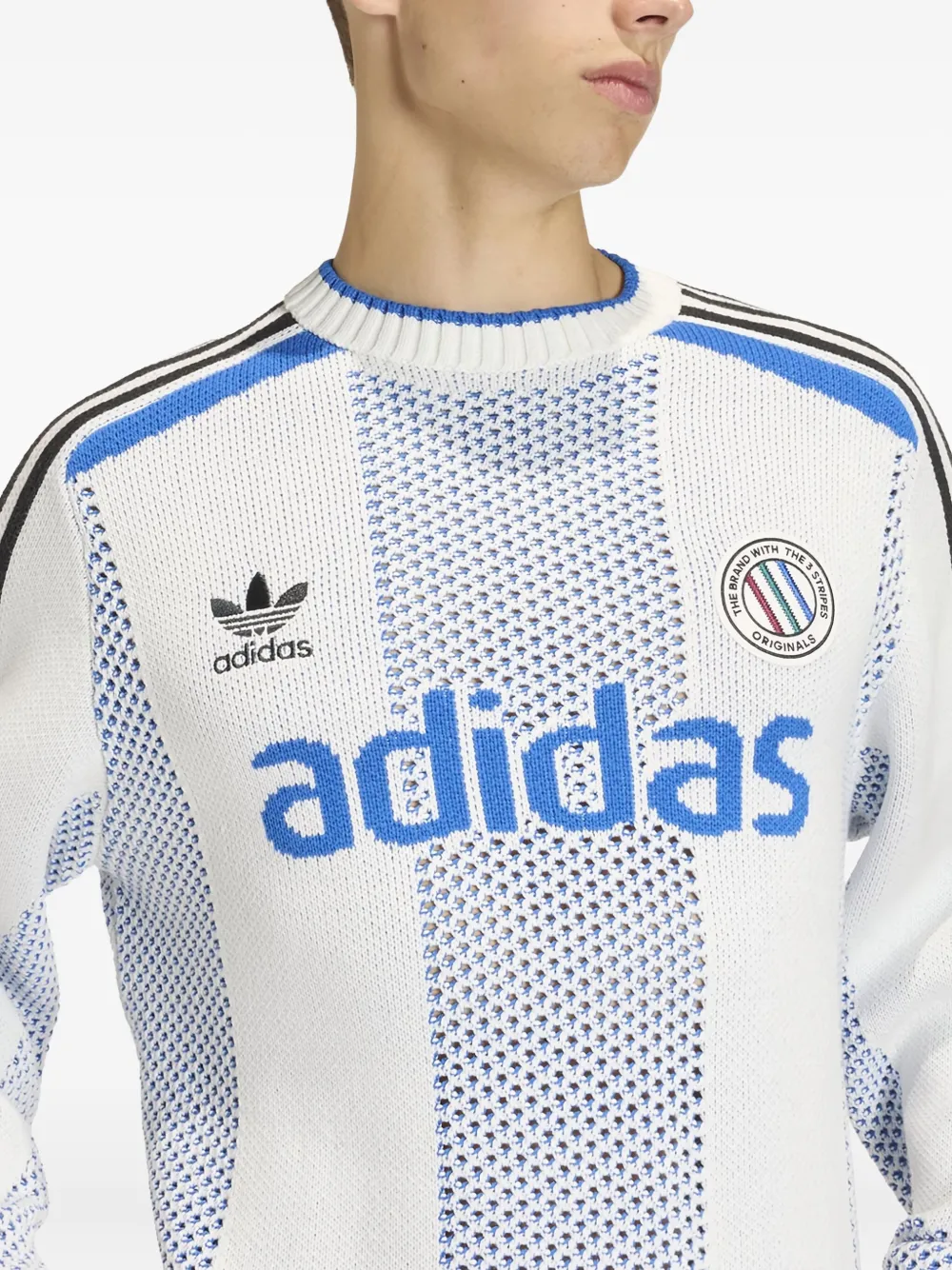 adidas Adicolor Bloke Core trui met logo Wit