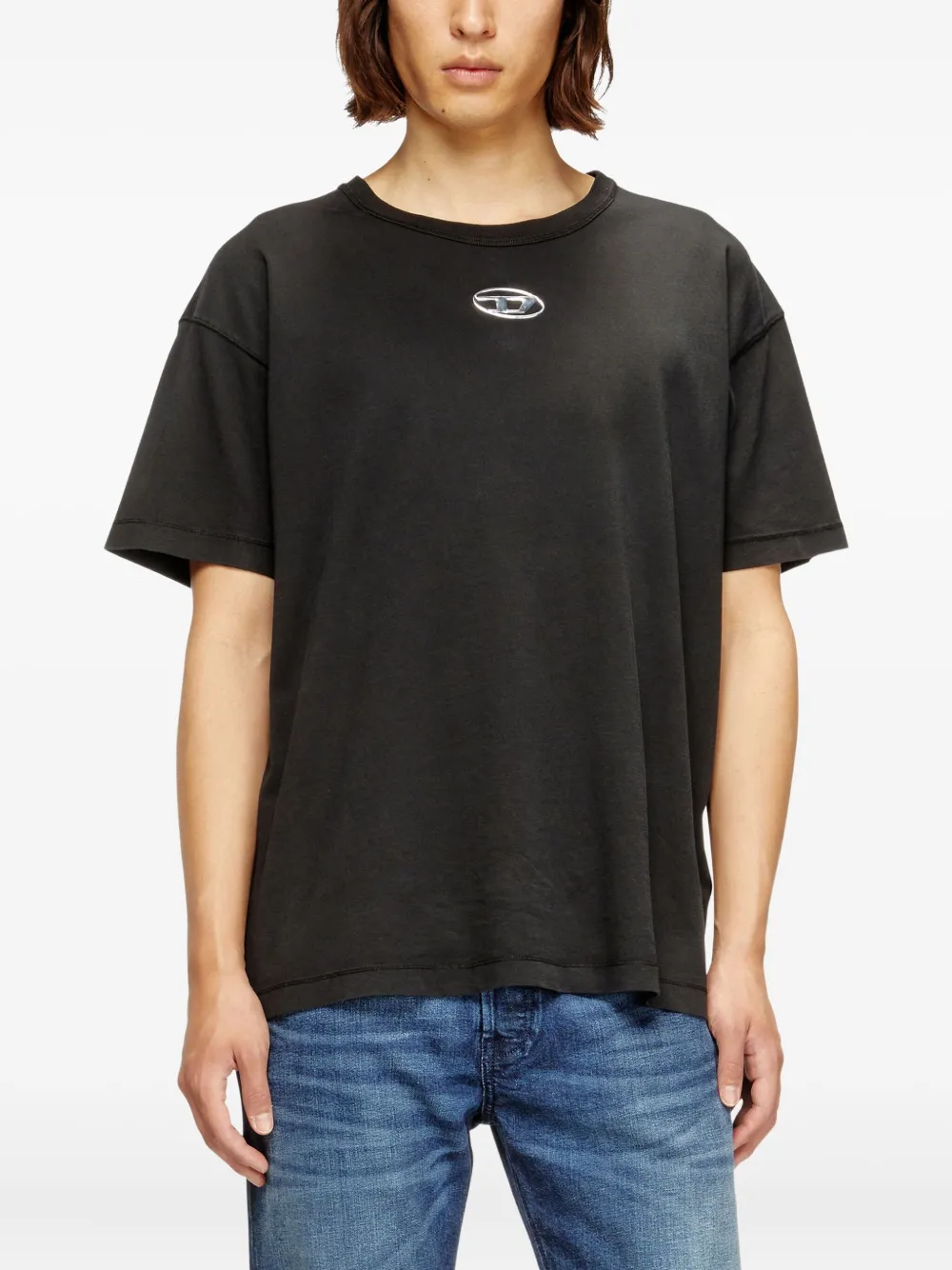 Diesel T-NORM-IOD T-shirt Zwart
