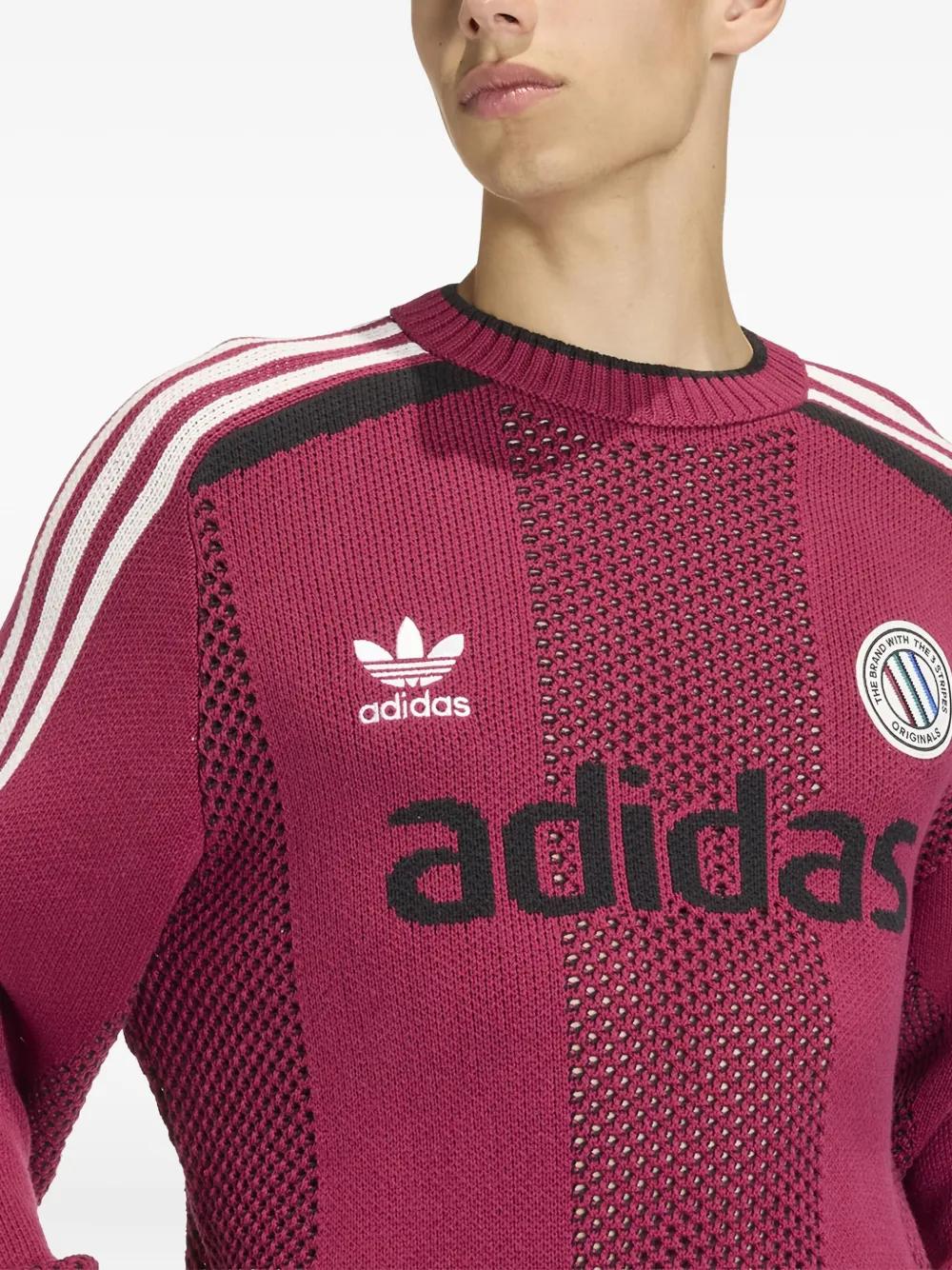 Adidas Originals Adicolor Blokecore Logo Sweater In Pink