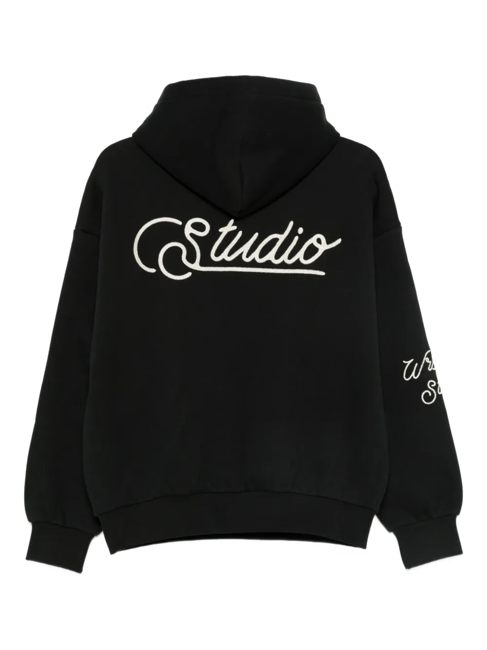 WRSTBHVR logo-embroidered hoodie - Zwart