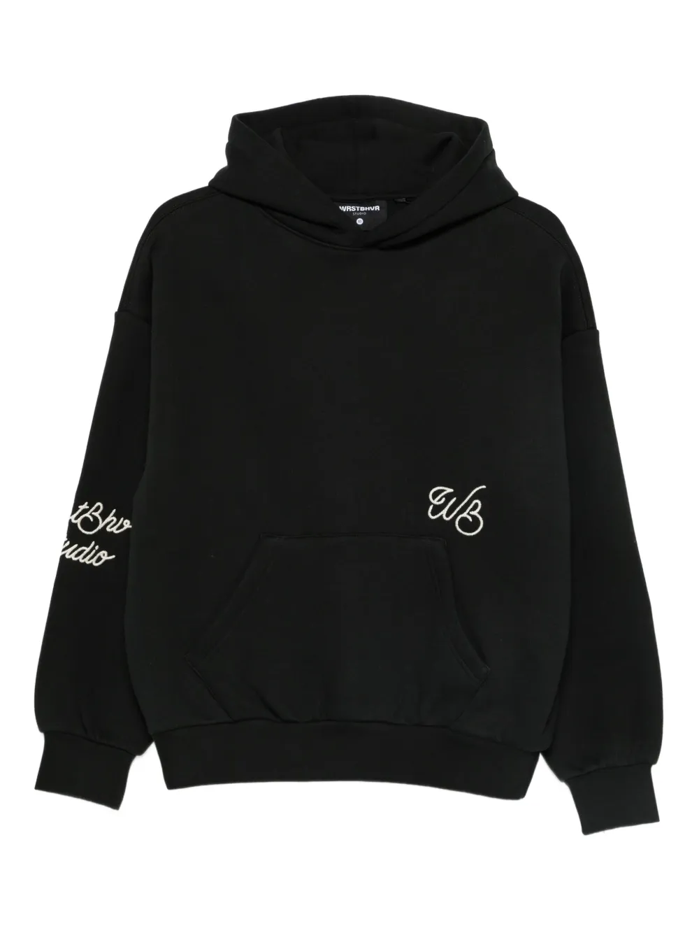 WRSTBHVR logo-embroidered hoodie - Nero