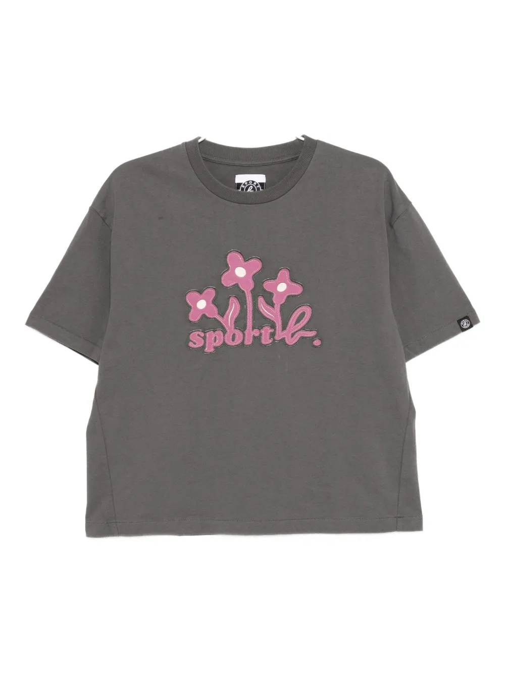SPORT b. by agnès b.  flower-appliqué T-shirt | Grey | Image 1
