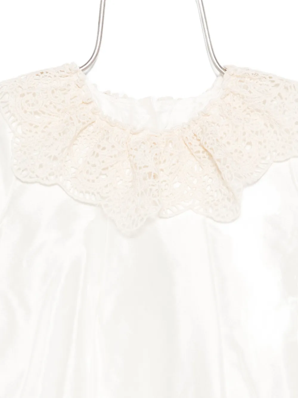 Jesurum Baby Gemma Lace-collar Romper In White