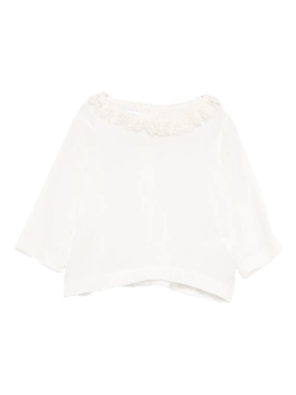 Jesurum Baby Lace-trim Blouse In White