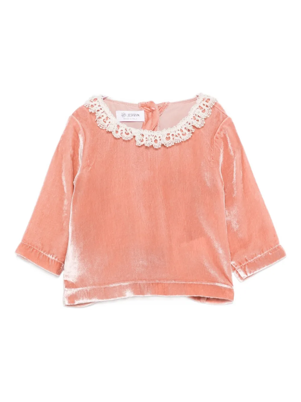 Jesurum Baby Lace-collar Blouse In Pink