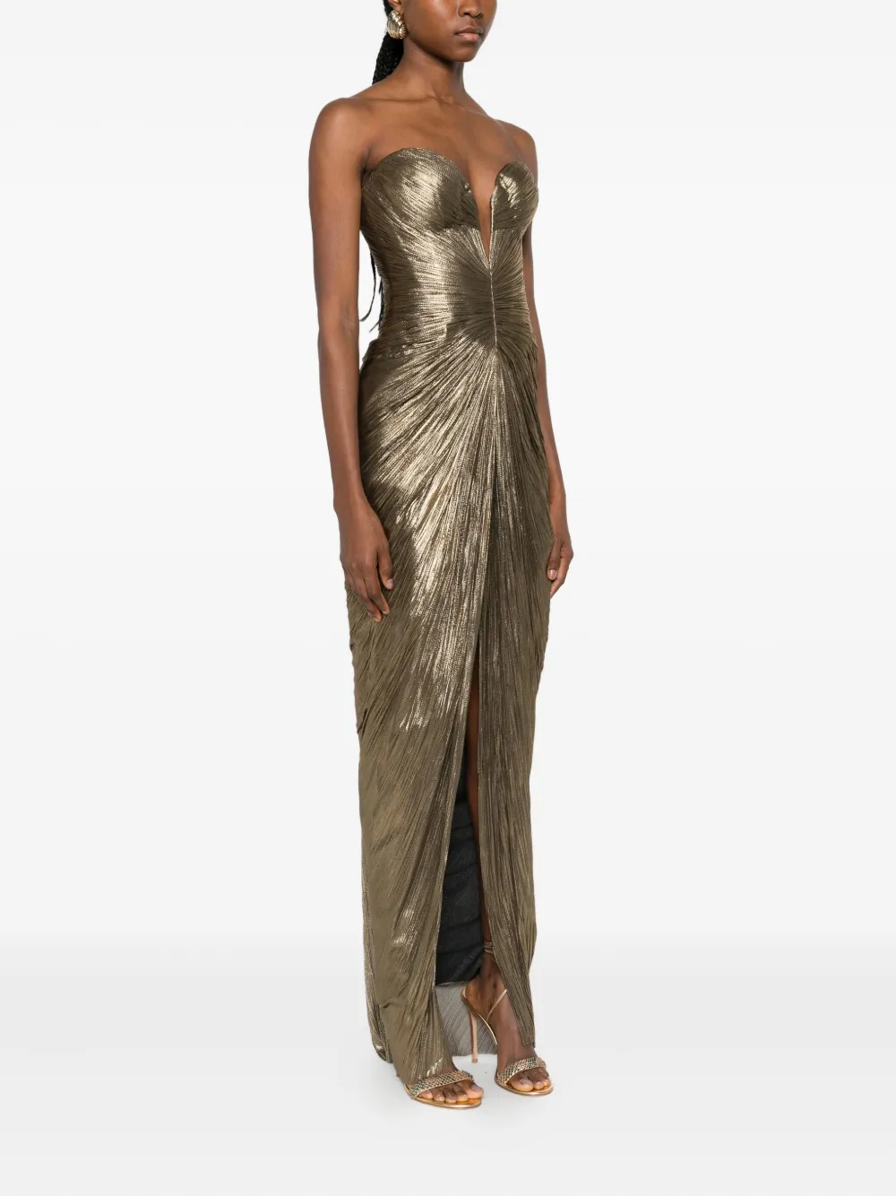 Maria Lucia Hohan Alessandra Maxi Dress In Gold