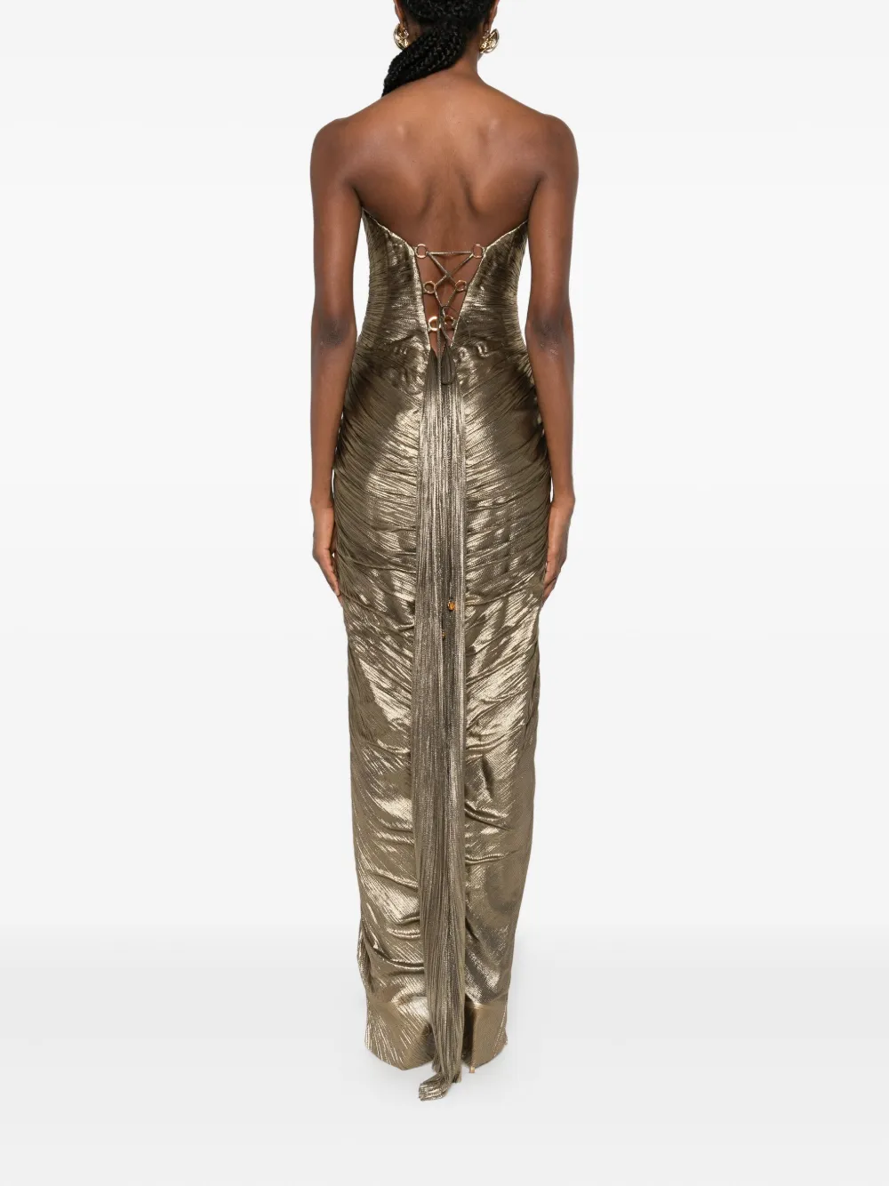 Maria Lucia Hohan Alessandra Maxi Dress In Gold