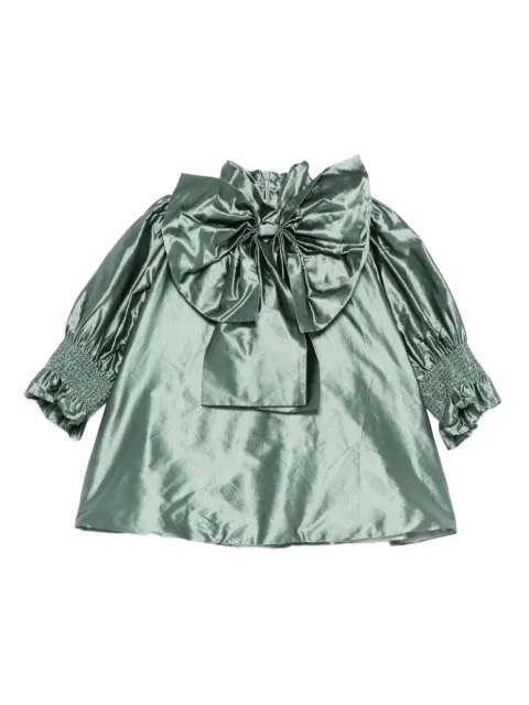 JESURUM BABY bow-detail smocked-cuffs dress