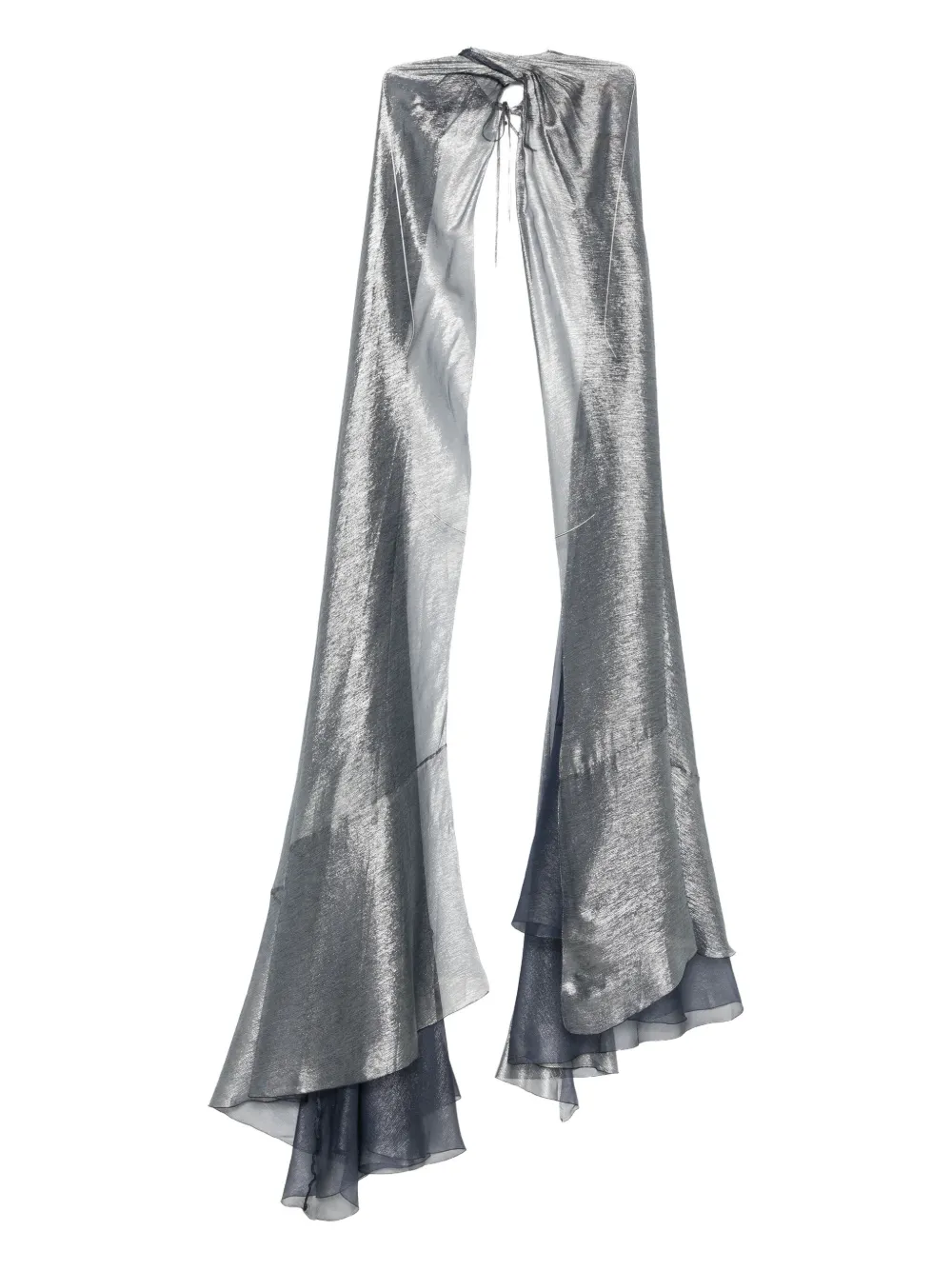 Maria Lucia Hohan Sillk Cape In Silver