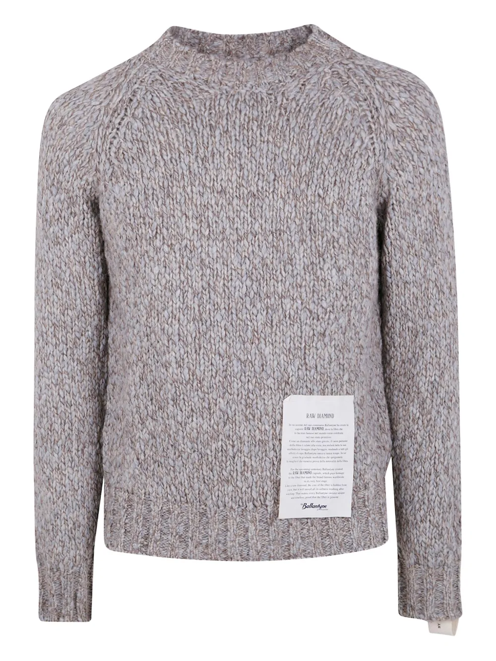 Ballantyne raglan-sleeve knitted sweater | Grey | Image 1