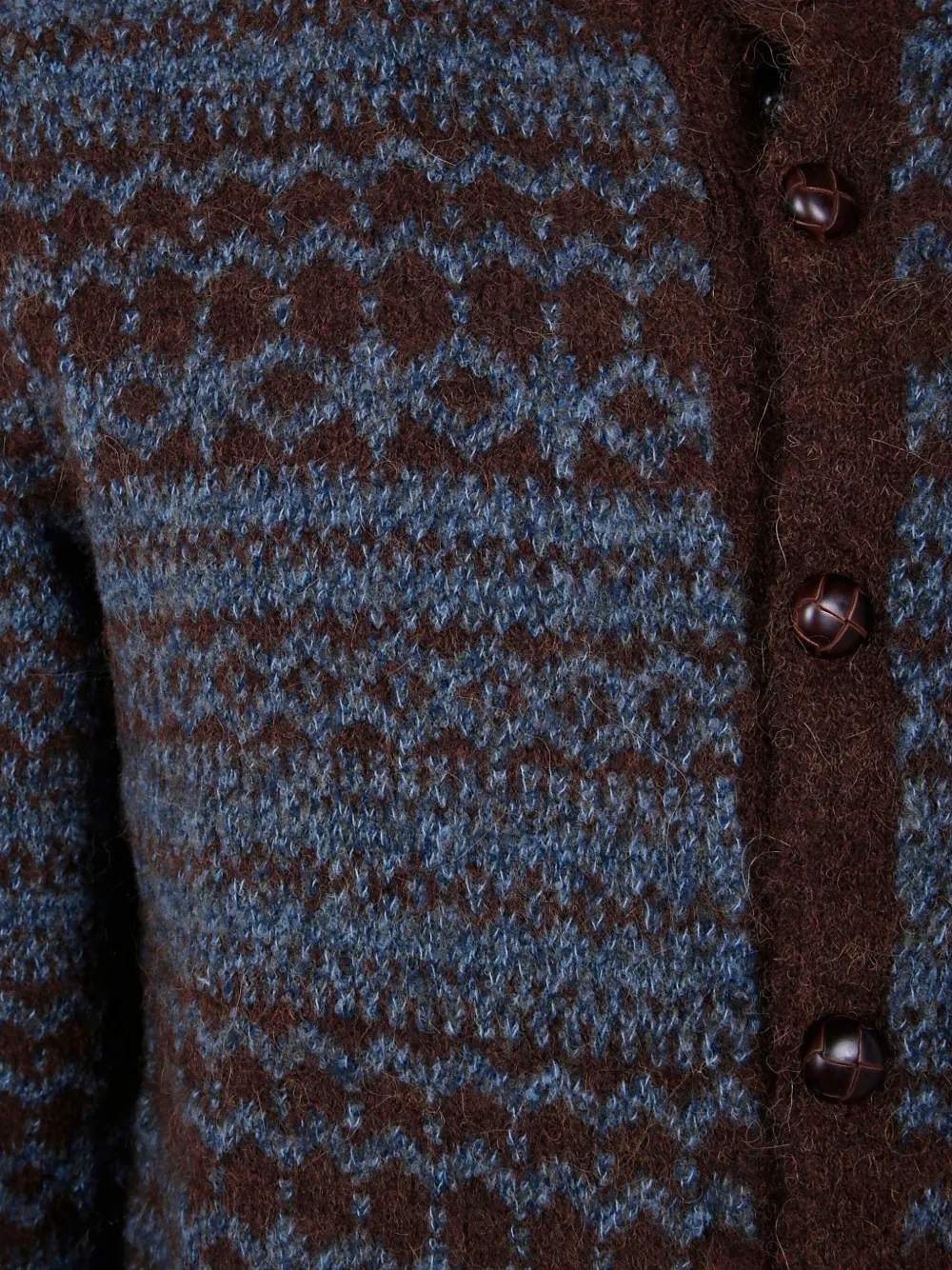 Ballantyne Fair-Isle vest met jacquard Bruin