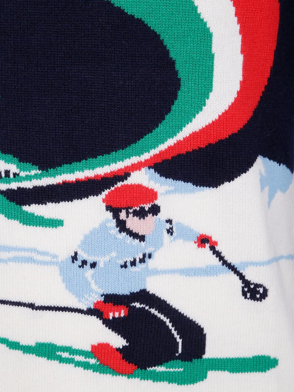 MC2 Saint Barth Trui met ronde hals en reigerprint Blauw