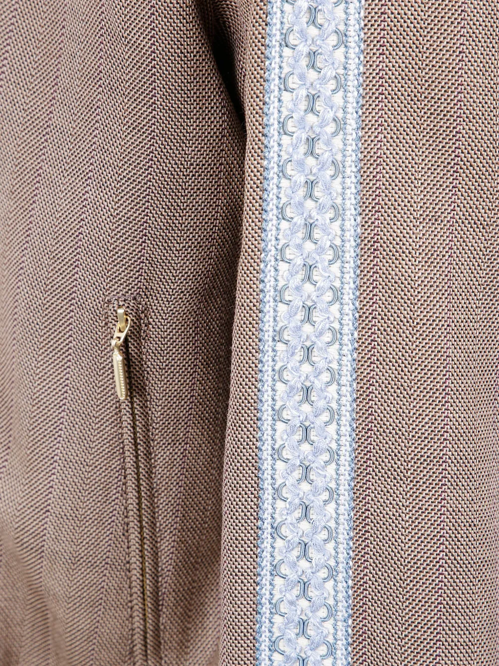 Drôle De Monsieur Jack met visgraat patroon Bruin