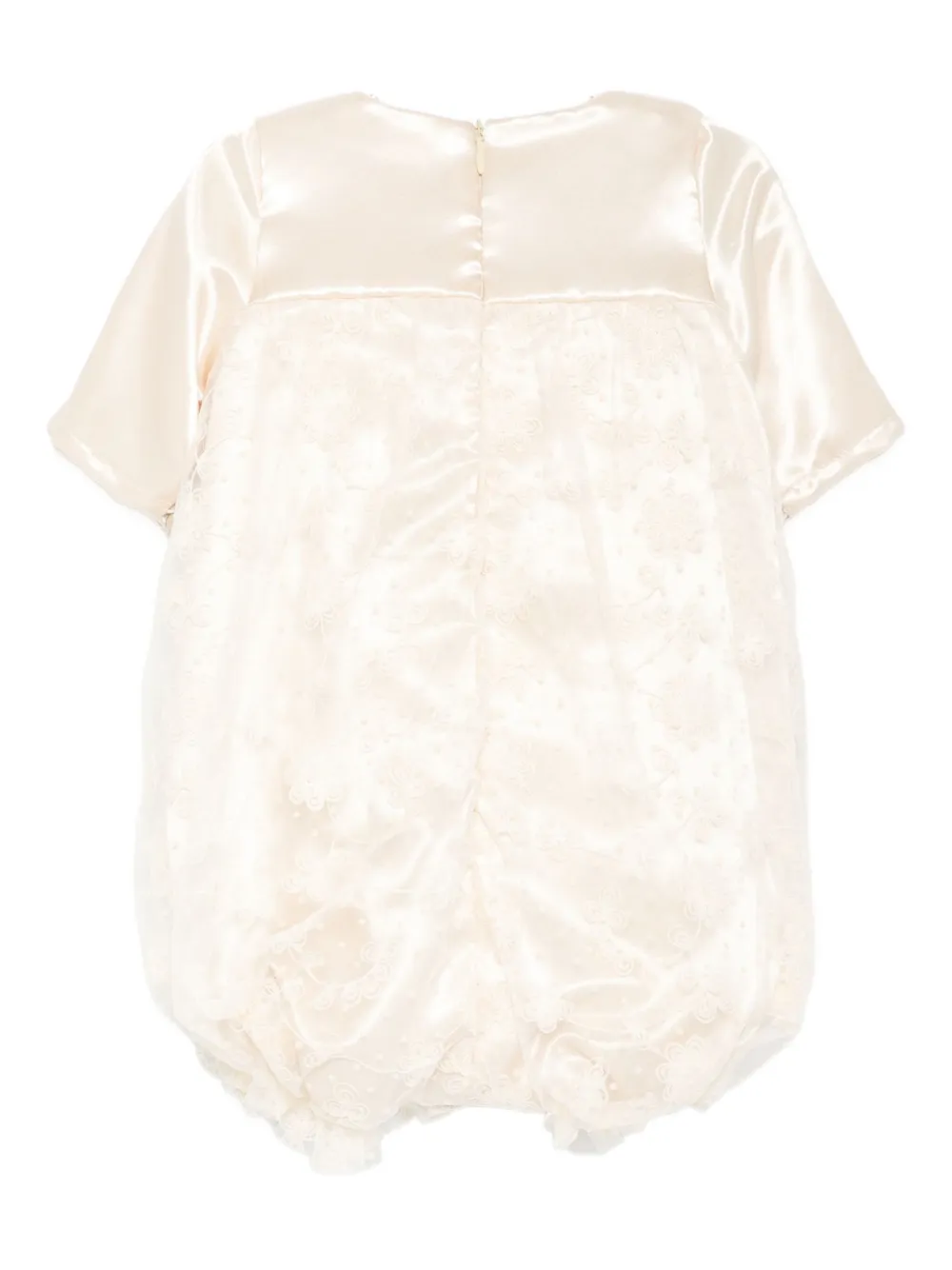 Alapage bow-embellished lace romper - Beige