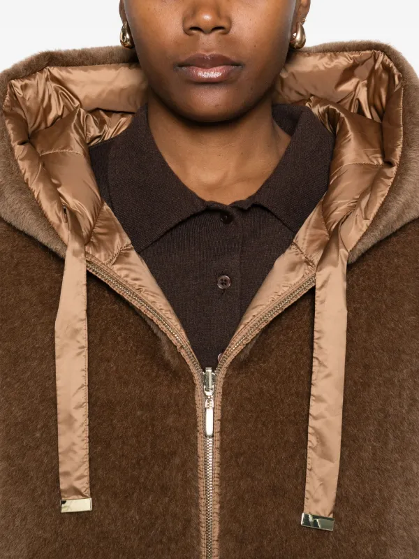 Max Mara Olivia Hooded Coat | Brown | FARFETCH
