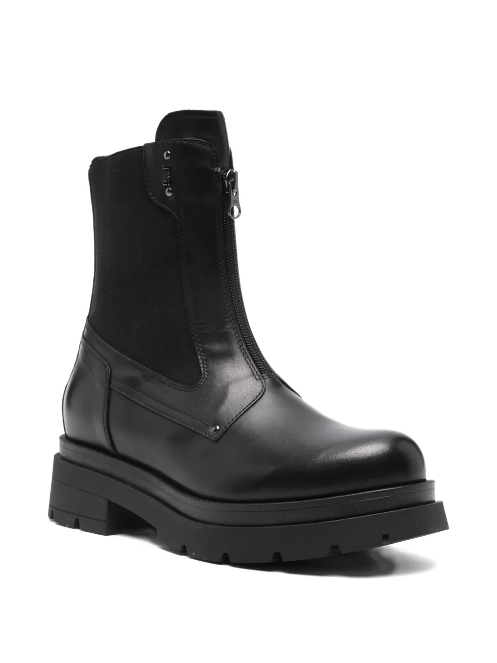 Nero Giardini Leather Chelsea Boots In Black