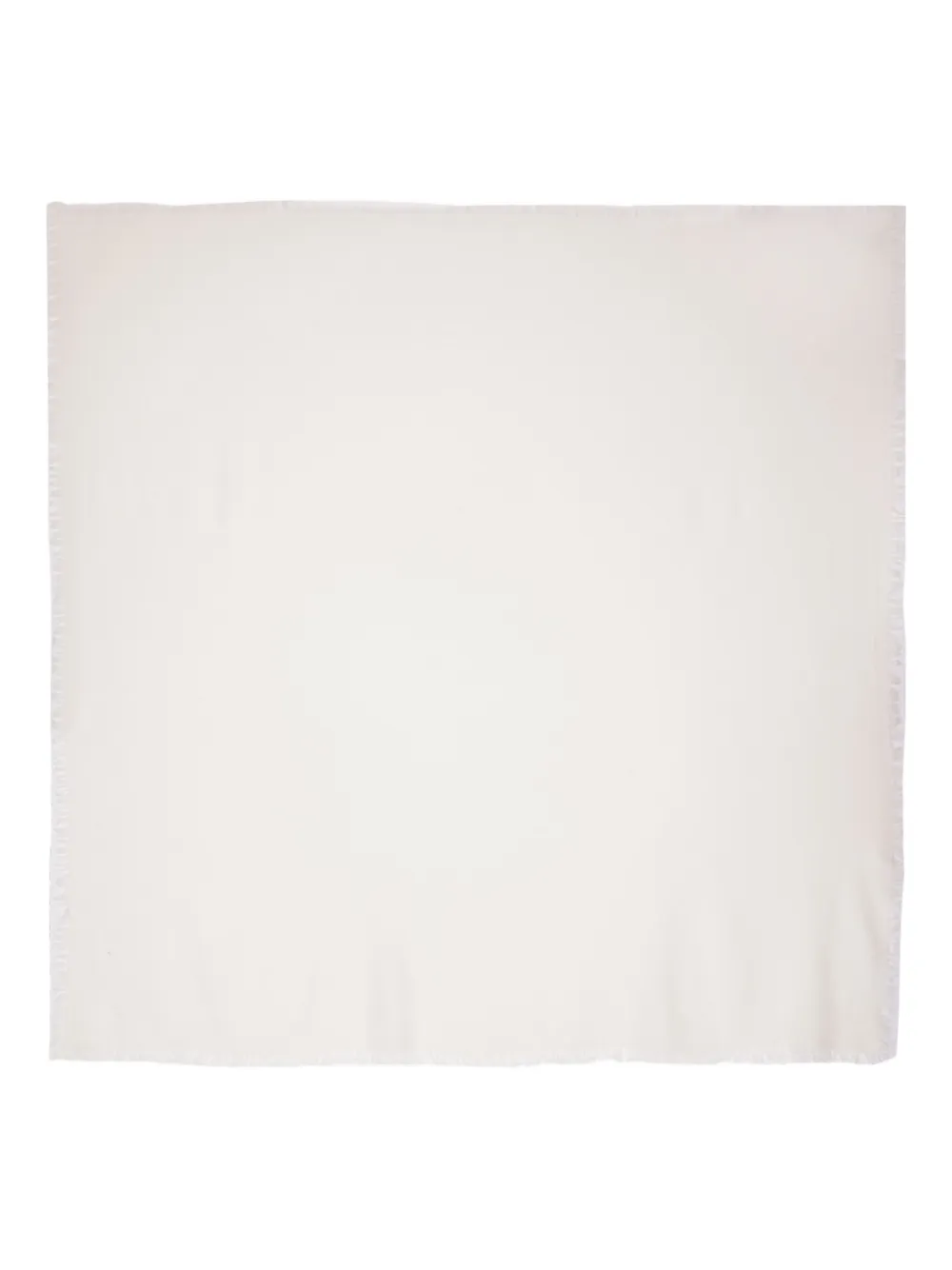 Faliero Sarti Frayed-edge Square-shape Scarf In White