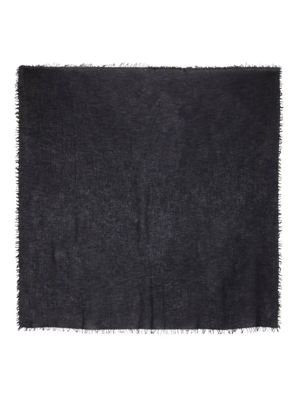 Faliero Sarti Fringed-trim Square-shape Scarf In Black