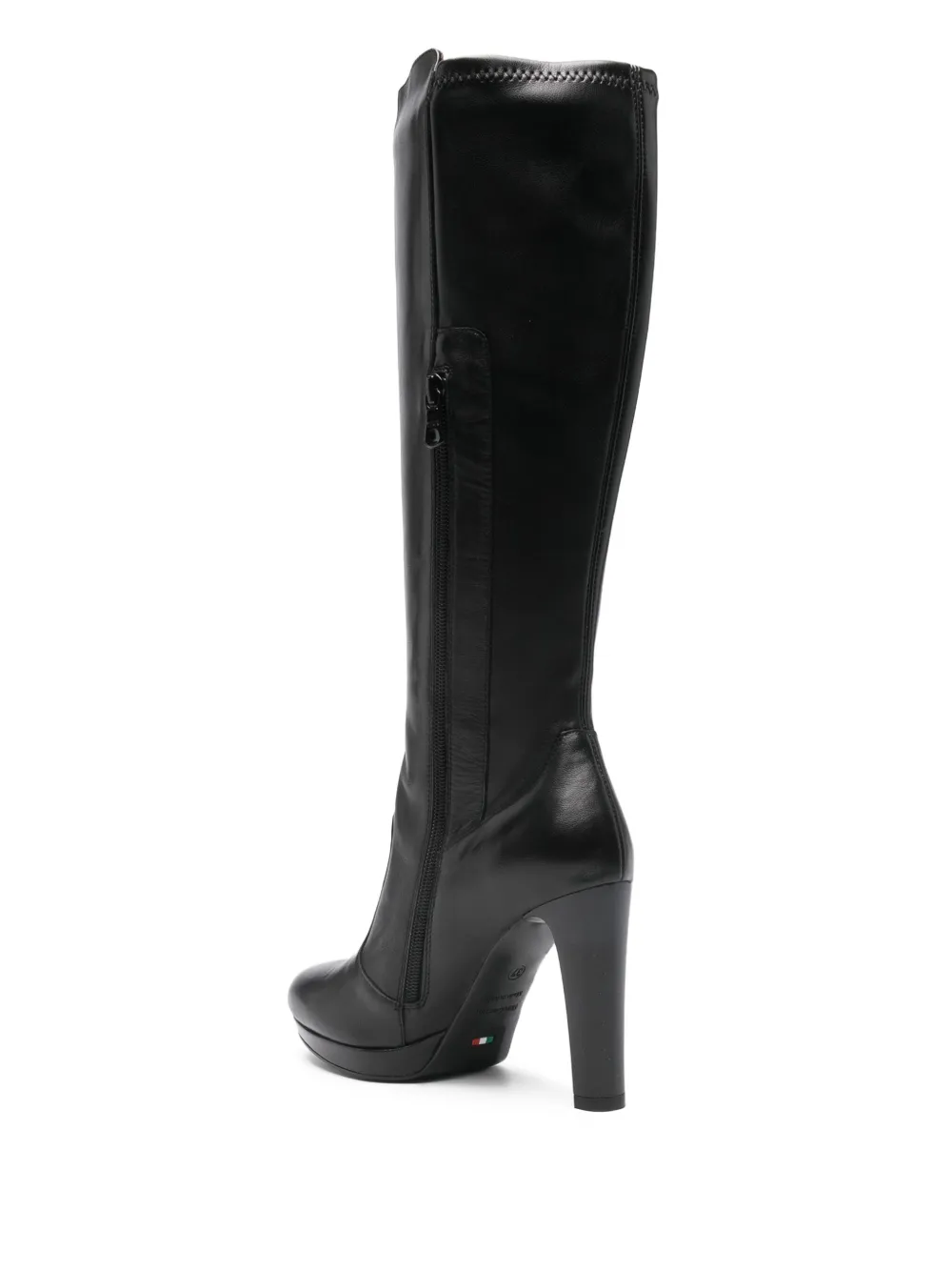 Nero Giardini Leather Knee-high Boots In Animal Print