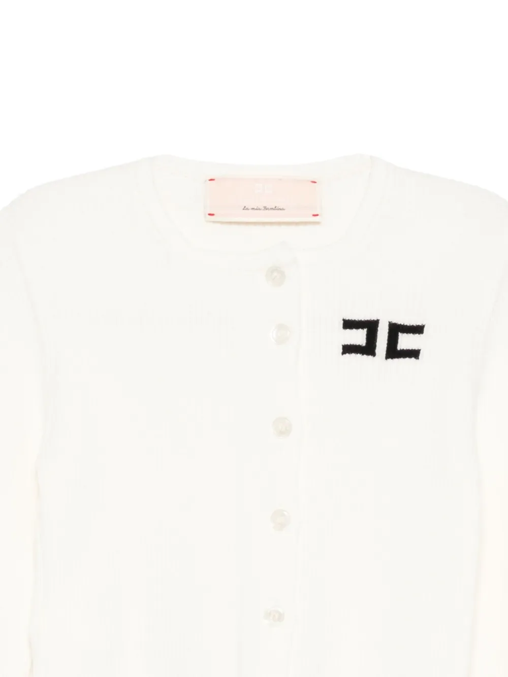 Elisabetta Franchi La Mia Bambina Vest met geborduurd logo Wit