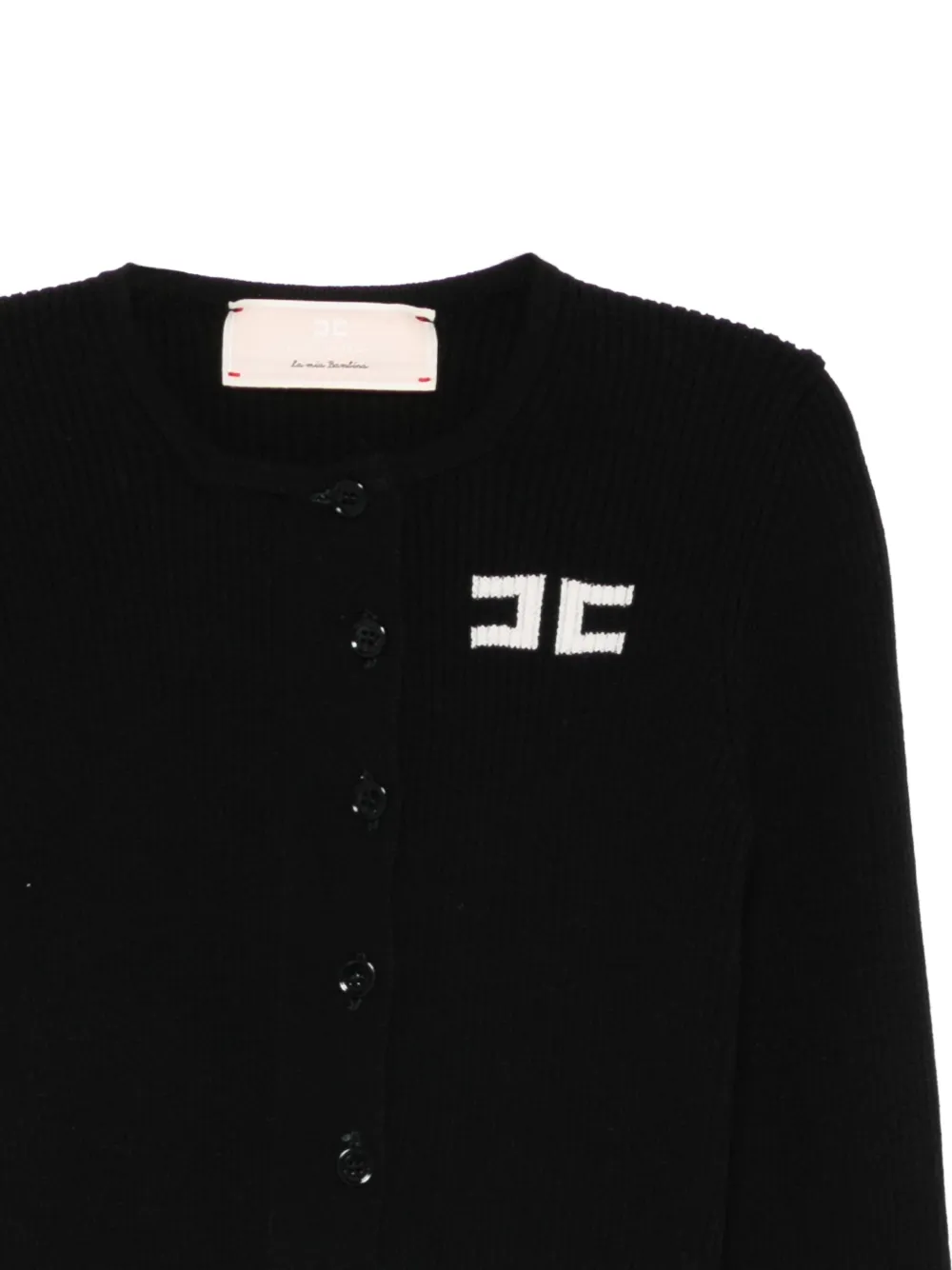 Elisabetta Franchi La Mia Bambina Vest met logodetail Zwart