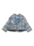 alapage sequin-embellished plaid jacket - Blue