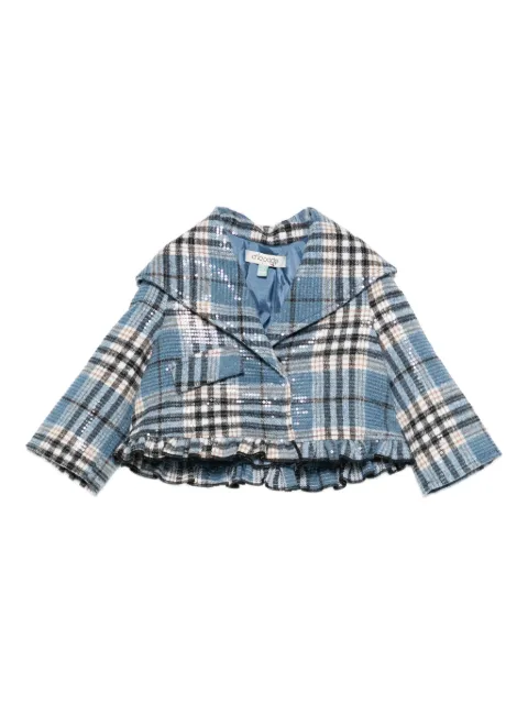 alapage sequin-embellished plaid jacket