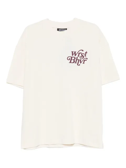 WRSTBHVR logo-print T-shirt