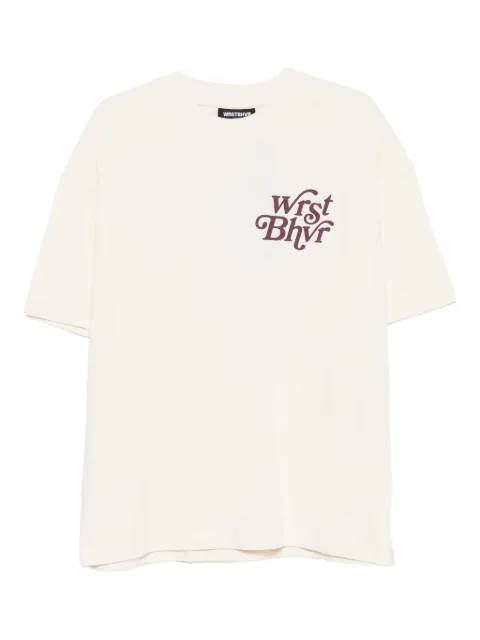 WRSTBHVR logo-print T-shirt